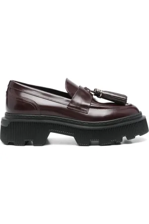 santoni Tassel-detail leather loafers