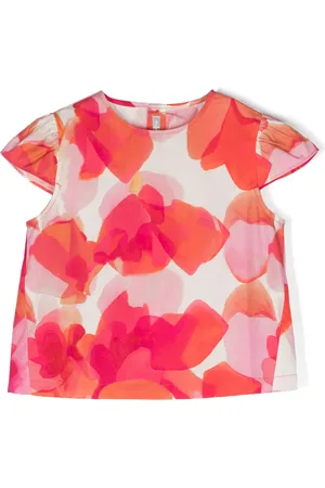 Il gufo Abstract-print poplin blouse