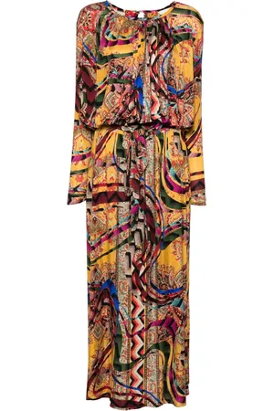 PIERRE-LOUIS MASCIA Abstract-print silk dress