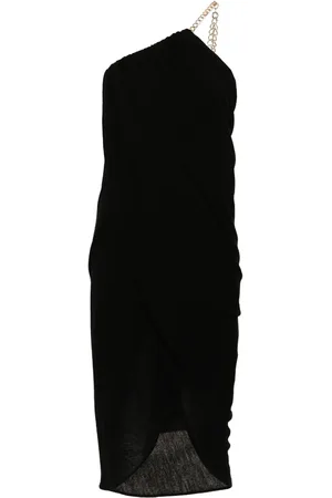 Chloé One-shoulder wool midi dress