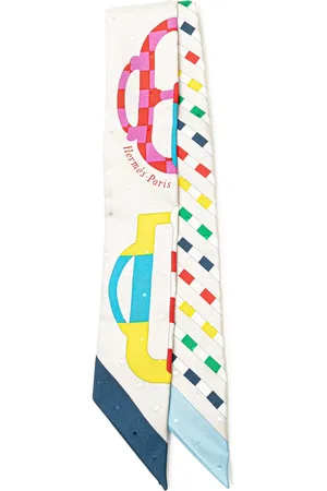 Hermès 2020-2024 Bouclerie Moderne Plumetis Silk Twilly Scarf scarves