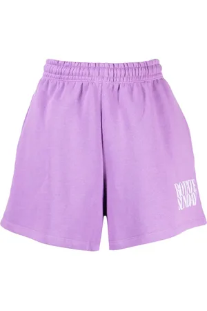 ROTATE Logo-print cotton shorts