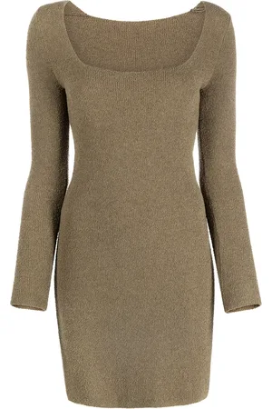 Nanushka Leah square-neck knitted dress