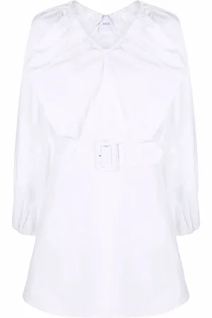 Patou Oversize-collar cotton dress