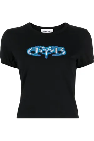 AMBUSH Logo-flocked cotton T-shirt