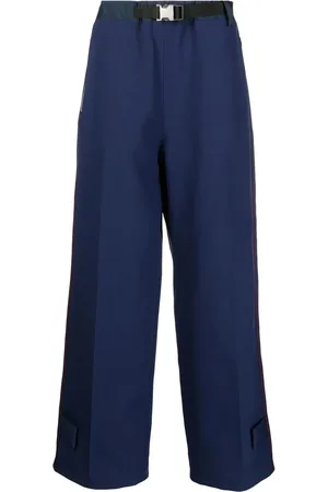 SACAI Clip-belt wide-leg trousers
