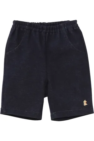 Familiar Motif-embroidered cotton shorts