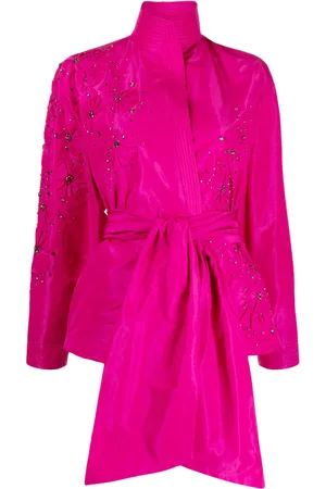 Zuhair Murad Crystal-embellished belted jacket
