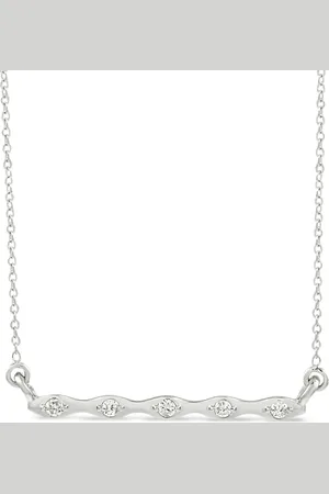 LB Exclusive 14K white gold diamonds necklace