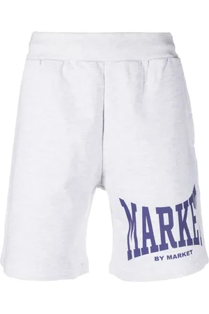 MARKET Logo-print cotton track shorts
