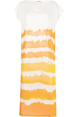 Faliero Sarti Cap-sleeve cotton long dress