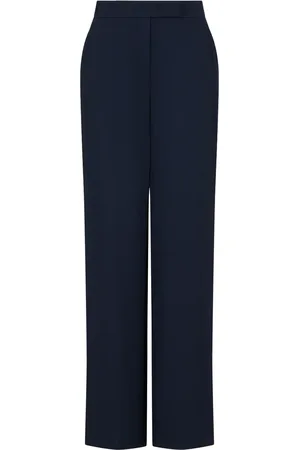 Emporio Armani High-waisted fine-ribbed trousers