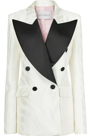 Nina Ricci Oversized zebra-jacquard blazer