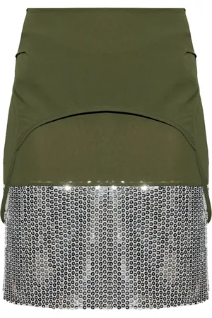 The Attico Sequin-embellished mini skirt