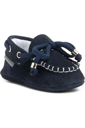 Babywalker Whipstitch-trim suede pre-walkers
