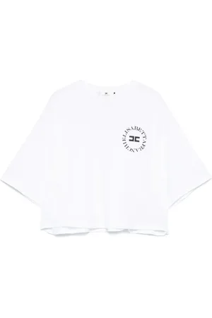 Elisabetta Franchi Cropped logo-print T-shirt