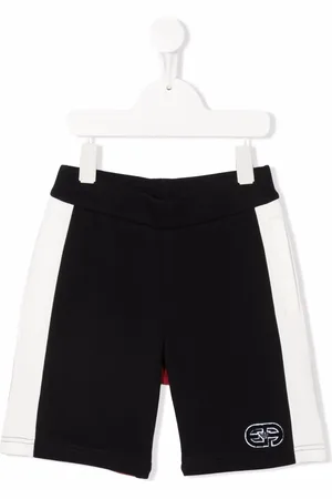 Emporio Armani Colourblock logo-patch shorts