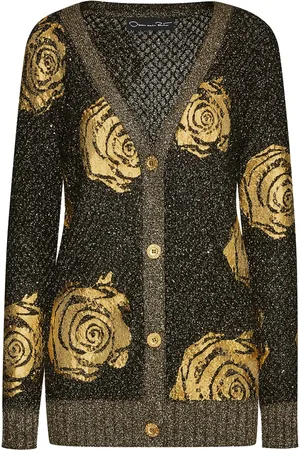 Oscar de la Renta Foil English Rose cardigan