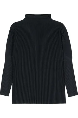 Issey Miyake Roll-neck pliss?? jumper