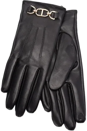 Twin-Set Oval T leather gloves