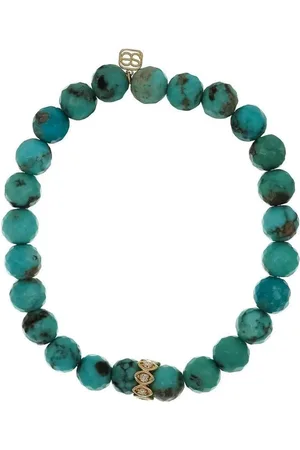 Sydney Evan 14kt yellow Eye turquoise bracelet