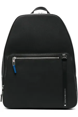 Tommy Hilfiger Logo-strap leather backpacks