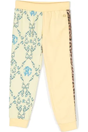 Roberto Cavalli Logo-print cotton trousers