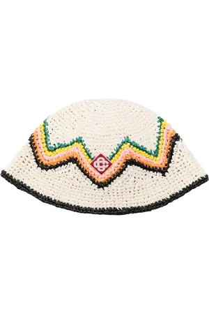 Casablanca Logo-appliqué zigzag bucket hat