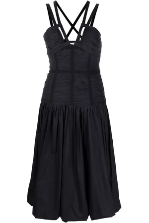 ULLA JOHNSON Strap-detail V-neck dress