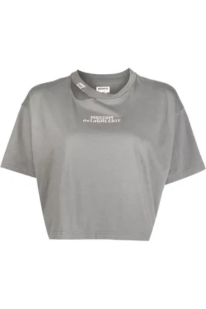 Musium Div. Cut-out-detail cropped T-shirt
