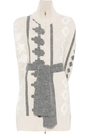 LORENA ANTONIAZZI Patterned jacquard cardigan