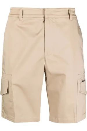 costume national contemporary Logo-plaque concealed-fastening cargo shorts