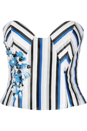 GEMY MAALOUF Off-shoulder striped top