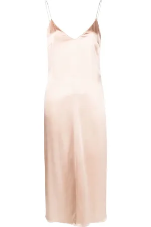 Fabiana Filippi Satin midi slip dress