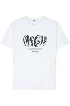 Msgm Logo-print cotton T-shirt