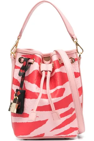 MCM Dessau zebra-print drawstring bag