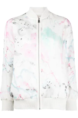 SHIATZY CHEN See-through printed silk jacket