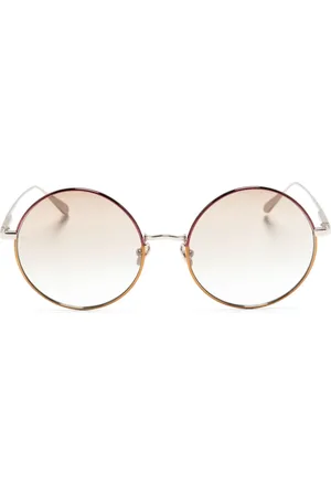 Linda Farrow Round-frame metallic sunglasses