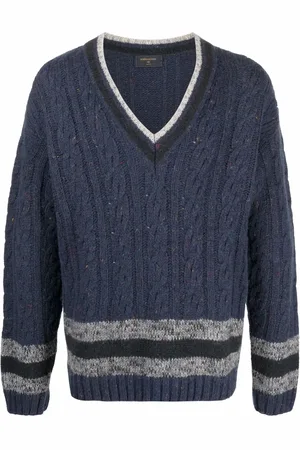 VALENTINO GARAVANI 2000s cable knit striped detailing jumper