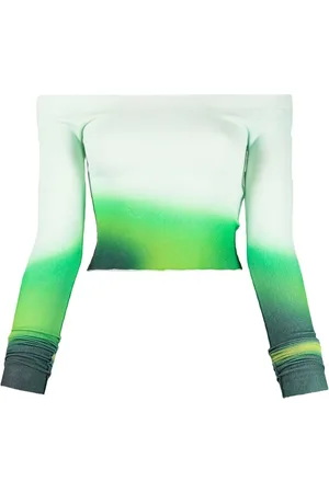 OFF-WHITE Off-shoulder gradient style top