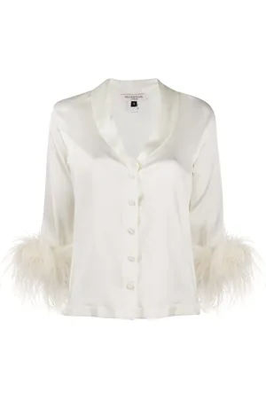 Gilda & Pearl Esme stretch-satin pyjama shirt