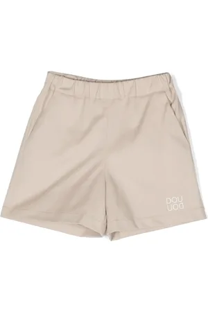 DOUUOD KIDS Logo-print stretch-cotton shorts
