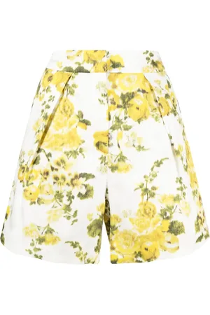 Erdem Floral-print cotton shorts
