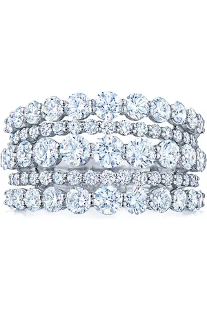 Kwiat 18kt white gold Lyric five row diamond ring