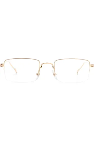 Cartier 18kt rectangular-frame glasses