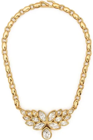 Saint Laurent Rhinestone detailing necklace