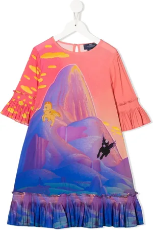 Stella McCartney Ruffled graphic-print dress