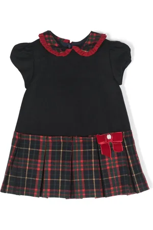 PATACHOU Tartan-pattern pleated dress