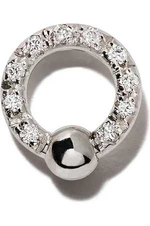 DELFINA DELETTREZ 18kt white gold Two In One diamond stud