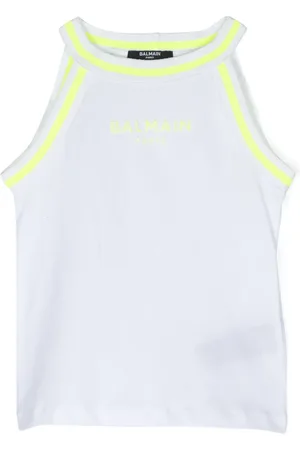 Balmain Logo-print cotton tank top